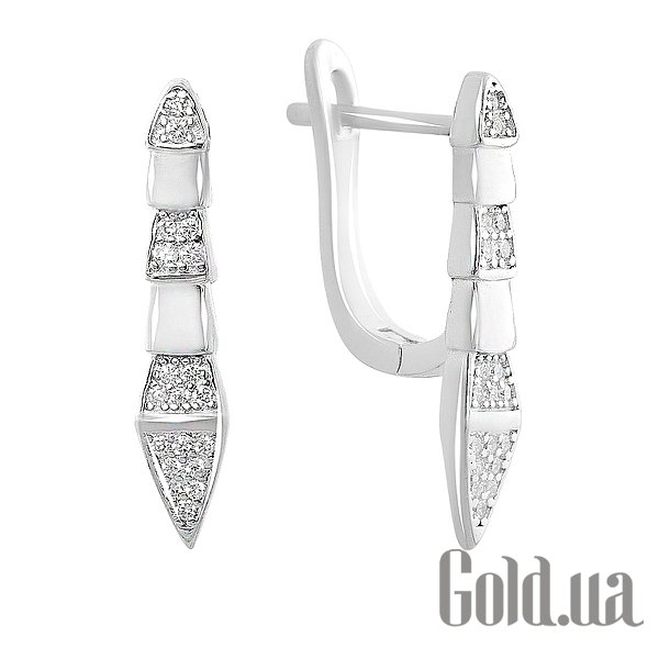 

Серьги Fresh Jewelry, Серебряные серьги с куб. циркониями