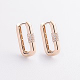 Золоті сережки з куб. цирконіями, 1795324