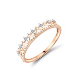 Золота каблучка з діамантами