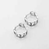 Срібні сережки з куб. цирконіями