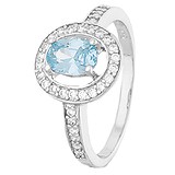Женское серебряное кольцо с  куб. циркониями, 273148
