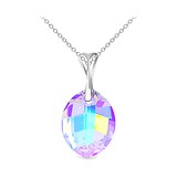 Кулон з ланцюжком з кристалом Swarovski, 852988