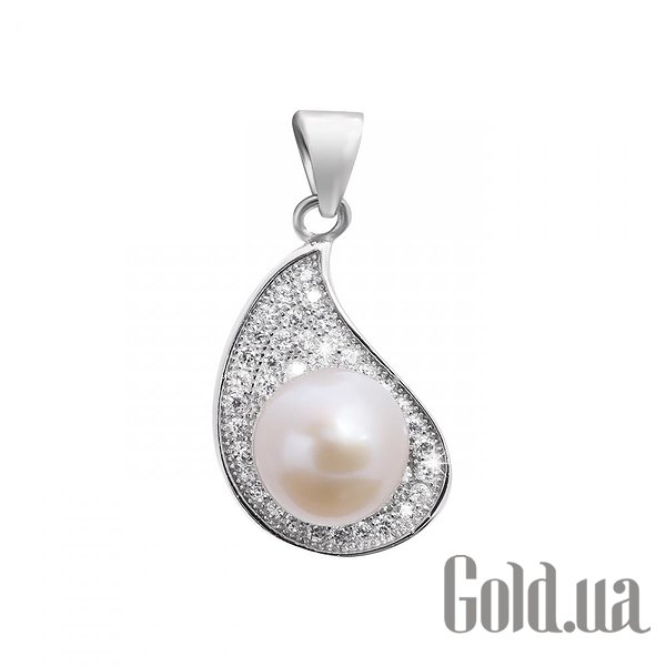 

Женские кулоны Lurie Jewelry, Серебряный кулон с жемчугом и куб. циркониями