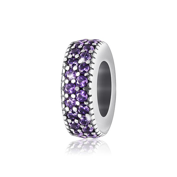 Серебряная наборная подвеска с куб. циркониями