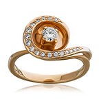 Женское золотое кольцо с бриллиантами, 1547261