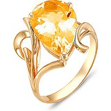 Женское золотое кольцо с цитрином, 1606653