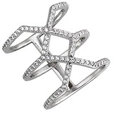 Женское серебряное кольцо с куб. циркониями, 1619453