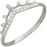 Женское серебряное кольцо с куб. циркониями, 1619709