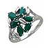Женское серебряное кольцо с бериллами - фото 1