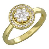 Золотое кольцо с бриллиантами, 1625341