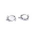 Срібні сережки з агатами і куб. цирконіями - фото 1
