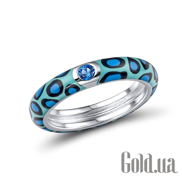 

Женские кольца Lurie Jewelry, Женское серебряное кольцо с эмалью и шпинелем, 16.5