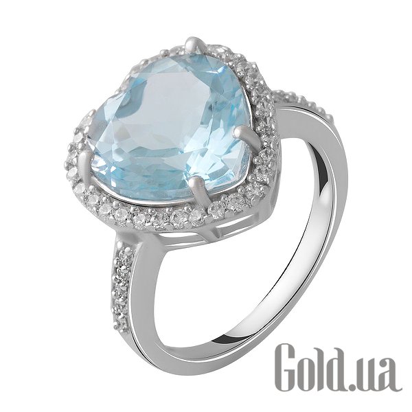 

Кольцо Fresh Jewelry, Серебряное кольцо с куб. циркониями и топазом, 17.5