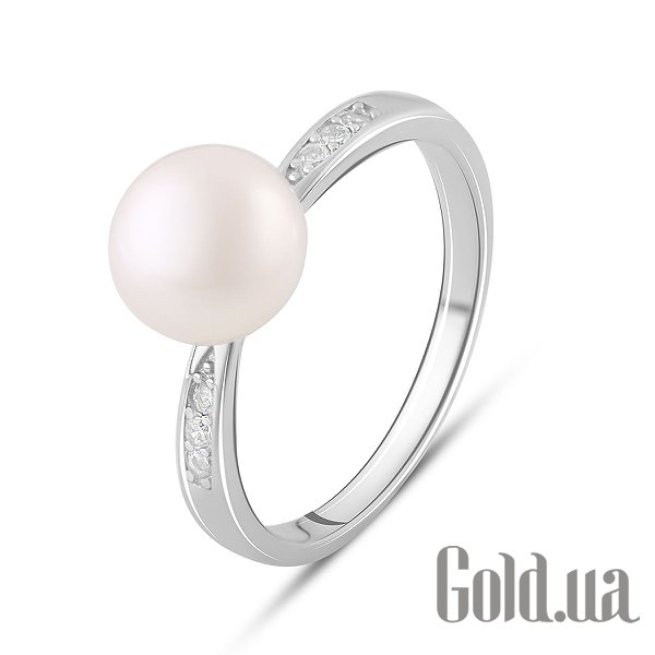 

Женские кольца Fresh Jewelry, Женское серебряное кольцо с куб. циркониями и культив. жемчугом, 18.5