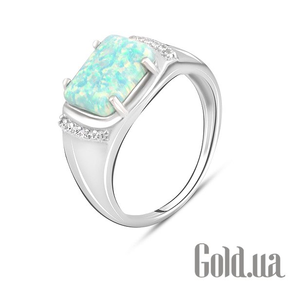 

Женские кольца Fresh Jewelry, Женское серебряное кольцо с куб. циркониями и опалом, 19