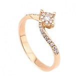 Золотое кольцо с бриллиантами, 1762045