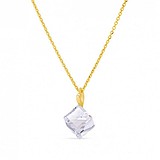Кулон с цепочкой с кристаллом Swarovski в позолоте, 1764861