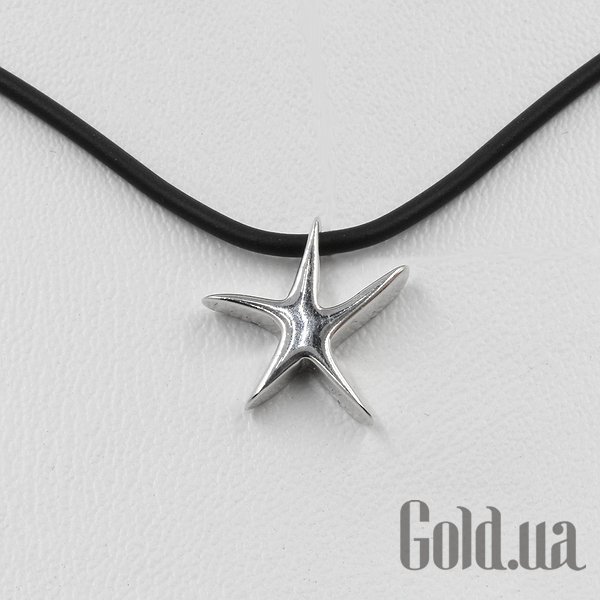 

Шнурок на шею Silvex925, Каучуковый шнурок с серебряными вставками, 35