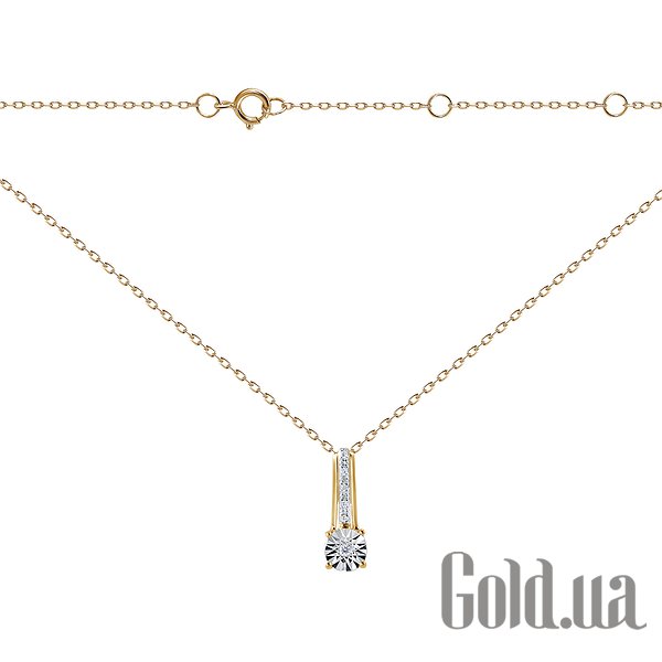 

Женский кулон Lurie Jewelry, Золотой кулон с цепочкой с бриллиантами, 40