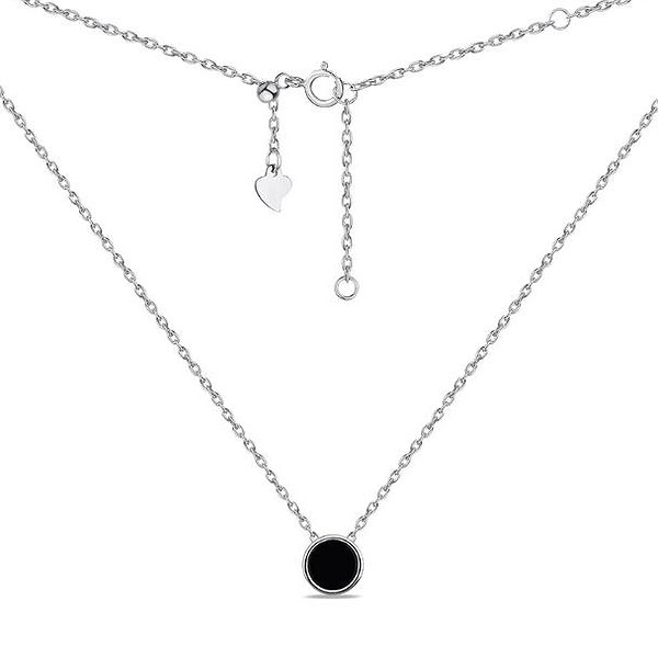 Серебряное колье с ониксом