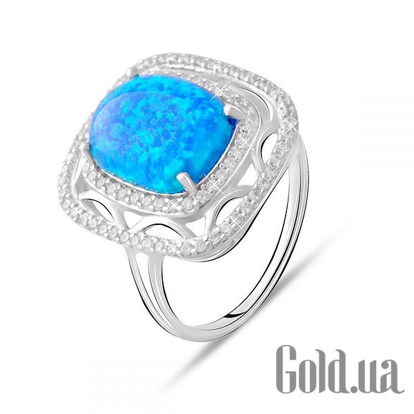 

Женские кольца Fresh Jewelry, Женское серебряное кольцо с куб. циркониями и опалом, 18