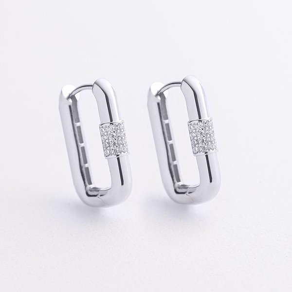 Золоті сережки з куб. цирконіями