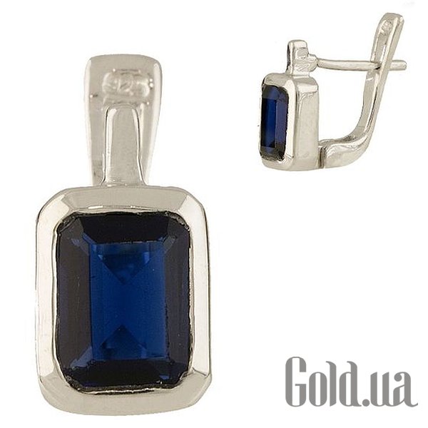 

Серьги Fresh Jewelry, Серебряные серьги с синт. сапфирами