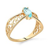 Женское золотое кольцо с топазом, 1515006
