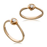 Золотое кольцо с бриллиантами, 1547262