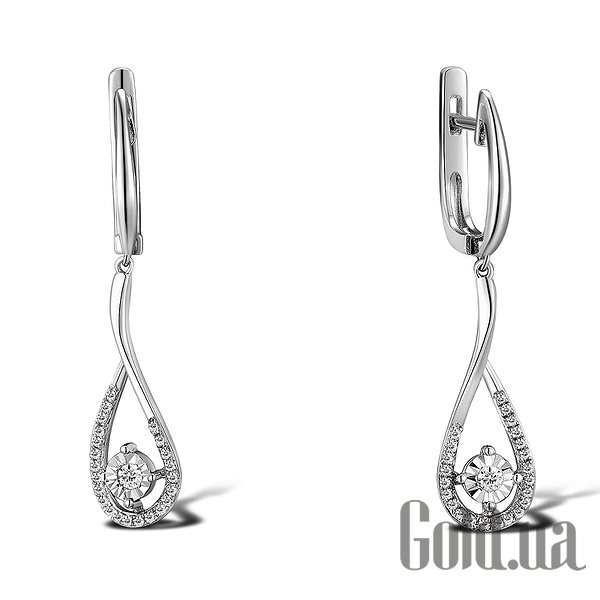 

Серьги с подвесками Lurie Jewelry, Золотые серьги с бриллиантами