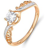 Золотое кольцо с бриллиантами, 1603070