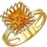 Женское золотое кольцо с цитрином, 1604862