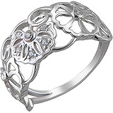 Женское серебряное кольцо с куб. циркониями, 1620990