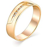 Золотое обручальное кольцо с бриллиантами, 1633534