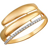 Женское золотое кольцо с куб. циркониями, 1655806