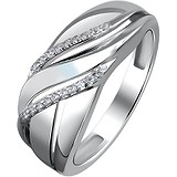 Женское серебряное кольцо с куб. циркониями, 1666558