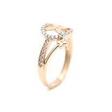 Женское золотое кольцо с куб. циркониями, 1699070