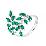 Женское серебряное кольцо с агатами (RAgt-7841-Ag_K), фотографии
