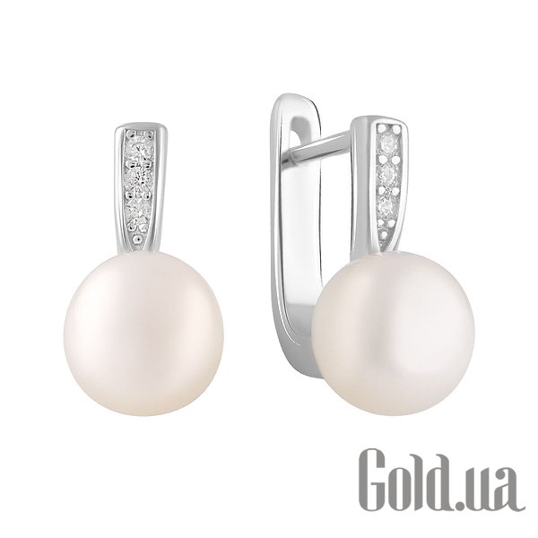 

Серьги Fresh Jewelry, Серебряные серьги с куб. циркониями и культив. жемчугом