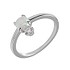 Женское серебряное кольцо с опалом и куб. цирконием - фото 1