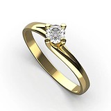 Золотое кольцо с бриллиантом, 1768958