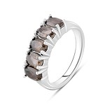 Женское серебряное кольцо с раухтопазами, 1770238