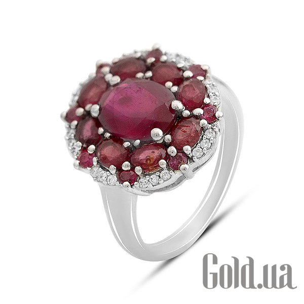 

Женские кольца Fresh Jewelry, Женское серебряное кольцо с куб. циркониями и рубинами, 17