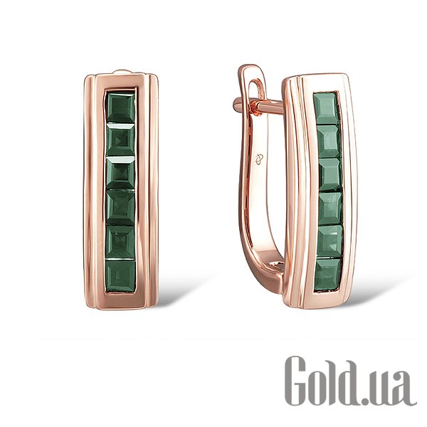 

Серьги Lurie Jewelry, Золотые серьги с изумрудами