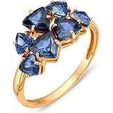 Женское золотое кольцо с топазами, 1606655
