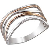 Женское серебряное кольцо в позолоте, 1611775