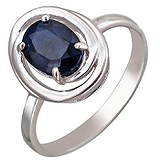 Женское серебряное кольцо с сапфиром, 1612543