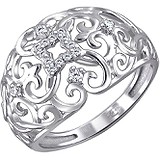Женское серебряное кольцо с куб. циркониями, 1620991