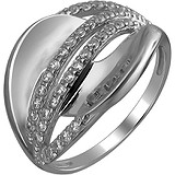Женское серебряное кольцо с куб. циркониями, 1636095