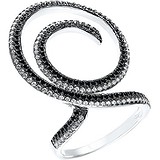 Женское серебряное кольцо с куб. циркониями, 1676543